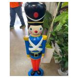 Painted Wooden Soldier Figure with Electrical Comp
