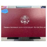 Thomas Jefferson 250th Anniversary Silver Dollar