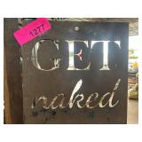 Metal Wall Art With Get Naked Design