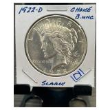 1922-D Peace Dollar in Choice BU Condition