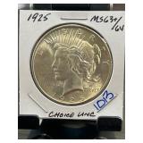 1925 Peace Silver Dollar, Choice Uncirculated