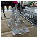 Baccarat Crystal Rabbit Figurine with Etched