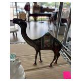 Painted Camel Figurine with Intricate Detailing