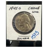 1945-S Jefferson Nickel in Choice Uncirculated Con