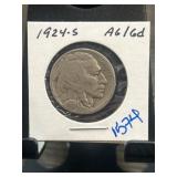 1924-S Buffalo Nickel in Coin Holder