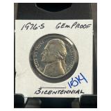 1976-S Jefferson Nickel Gem Proof Bicentennial