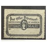 1919 US Post Office Officially Sealed Label OX21