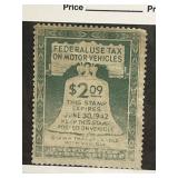 1942 Federal Motor Vehicle Use Tax Stamp