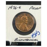 1976-S Lincoln Cent Proof Bicentennial Coin