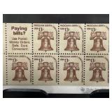 1975 Liberty Bell 13-Cent Stamp Pane with Slogan