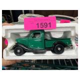 Green Vintage-Style Diecast Ford Pickup Truck