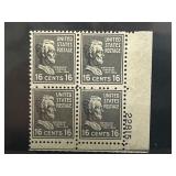 1938 Lincoln 16-Cent Plate Block