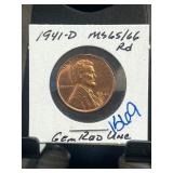 1941-D Lincoln Wheat Cent Gem Red Uncirculated