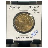 2007-D George Washington Presidential $1 Coin