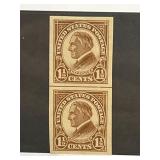 1925 Harding Issue 1 1/2Â¢ Line Pair Stamps