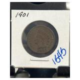 1901 Indian Head One Cent Coin