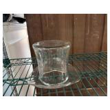 Clear Glass Top Hat-Shaped Decorative Piece