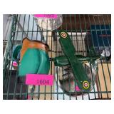 Green Model Plane Toy and Leather Mug Set