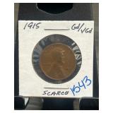 1915 Lincoln Wheat Cent in Protective Card