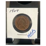 1907 Indian Head Cent in Holder