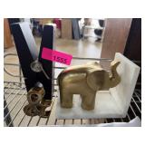 Decorative Elephant Bookend and Clip Sculpture