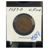 1927-D Lincoln Wheat Cent in Very Fine Condition