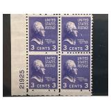 1938 Thomas Jefferson 3-Cent Plate Block