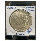1923-S Peace Dollar in Coin Holder