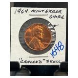 1964 Lincoln Cent Mint Error Coin