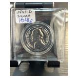 1943-D Jefferson Nickel in Protective Case