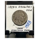 1923-S Buffalo Nickel with DDO Variety