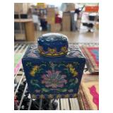 Hand-Painted Porcelain Tea Caddy