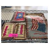 Vintage Printed Textile Flags