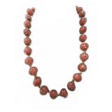 Red Murano Glass Bead Necklace