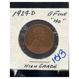 1929-D Lincoln Wheat Cent in Fine Condition