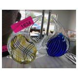 Handblown Art Glass Fish Figurines