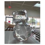 Glass Bear Figurine with Smooth Finish