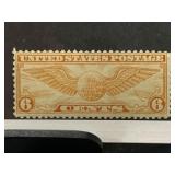 1934 US Airmail 6-Cent Winged Globe Stamp