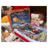 Holiday Decor Lot with Puzzle, Jar, and Book