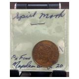 Napoleon III French Coin in Protective Case