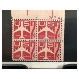 1960 U.S. Airmail Plate Block MNH