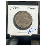 1920 Buffalo Nickel, Fine Condition