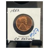 1952 Lincoln Wheat Penny in Holder