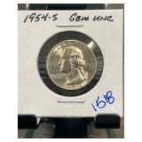 1954-S Gem Uncirculated Washington Quarter