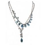Sterling Silver and Topaz Necklace