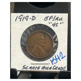 1919-D Lincoln Wheat Penny in High Grade Condition