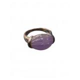 Sterling Silver Size 7 Ring With Purple Stone