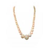 16in Pink Coral Bead Necklace