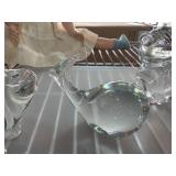 Orrefors Crystal Whale Figurine