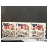 1991 US #2523 Mint NH Plate #7 Strip of 3